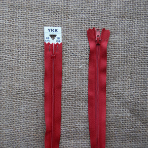 YKK Nylon Skirt and Dress Zips ( red )